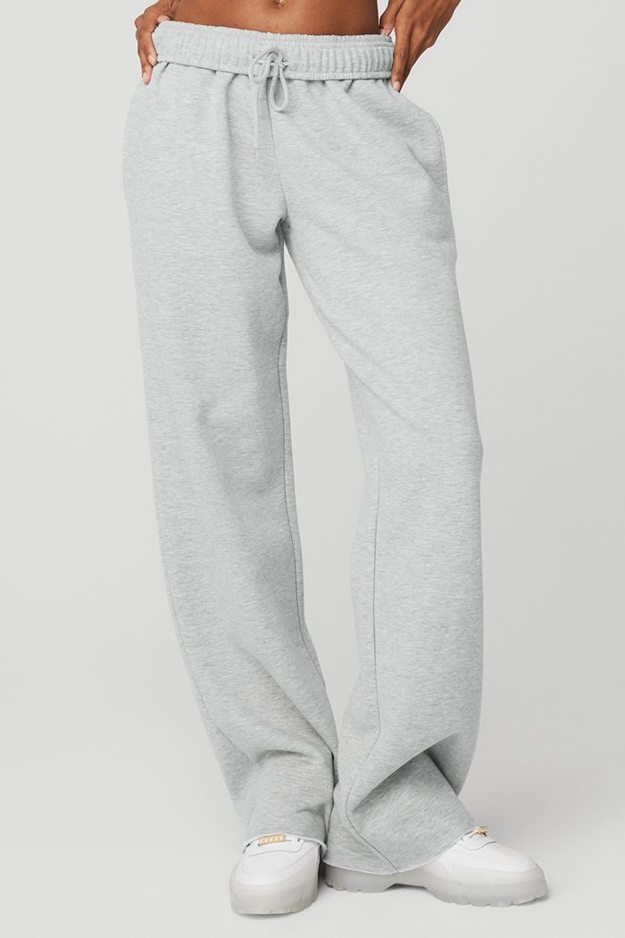 Alo Yoga Puddle Sweat Women's Pants Grey | ADUVHYX-89