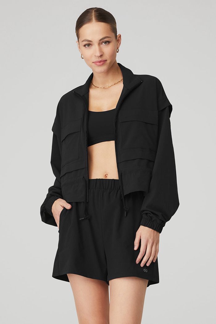 Alo Yoga Ready Set Women's Jackets Black | PRKOSQH-93