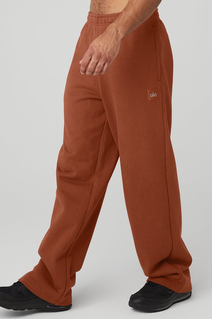 Alo Yoga Renown Sweat Men's Pants Red | GTSCRFQ-40