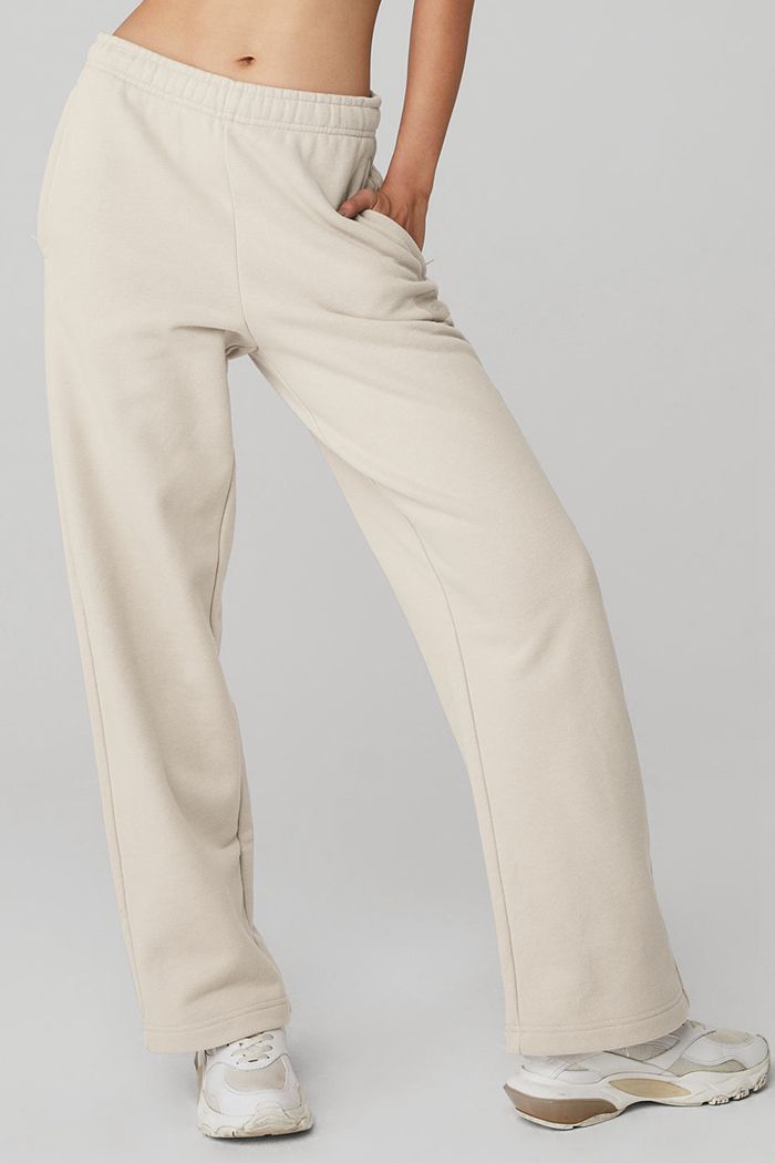 Alo Yoga Renown Sweat Women's Pants Beige | PDBFHYT-06