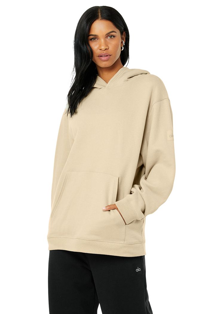 Alo Yoga Renown Women's Hoodie Brown | TJDCABY-47