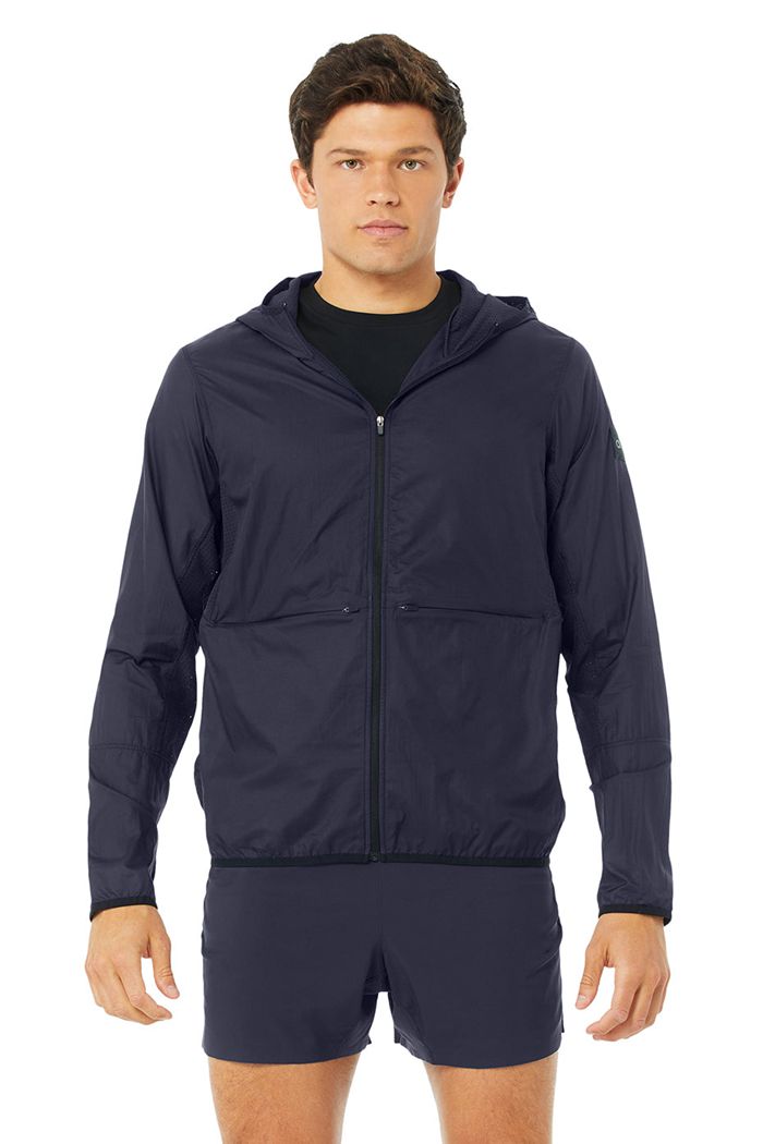 Alo Yoga Repeat Running Men's Jackets Black | VDRYACX-82