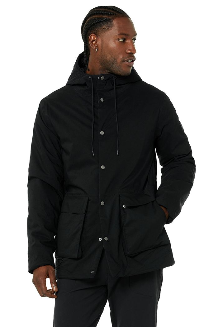 Alo Yoga Roam Insulated Men's Jackets Black | AWZQGPV-09