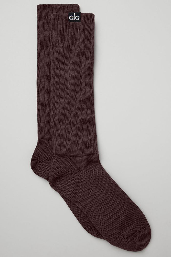 Alo Yoga Scrunch Women's Socks Black | YMIORLA-01