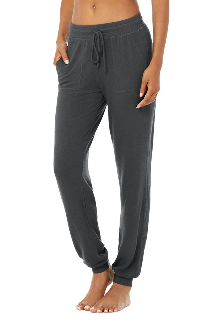 Alo Yoga Soho Sweat Women's Pants Dark Grey | MIJZSXY-36