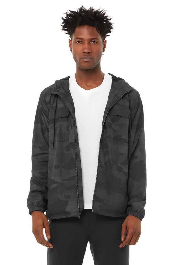 Alo Yoga Stride Men's Jackets Black | VWPFMJL-52