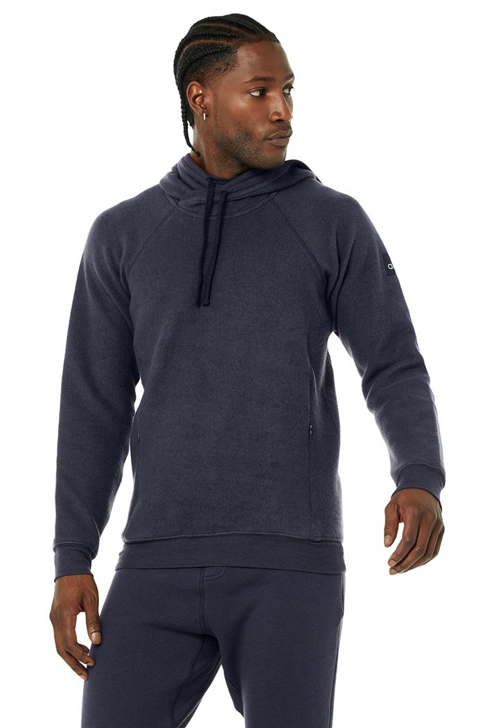 Alo Yoga The Triumph Men's Hoodie Black | QIXNEFW-87