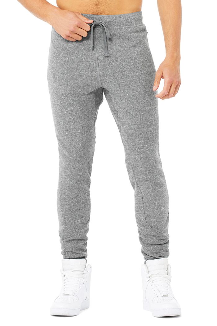 Alo Yoga The Triumph Sweat Men's Pants Grey | OWVKJGX-94