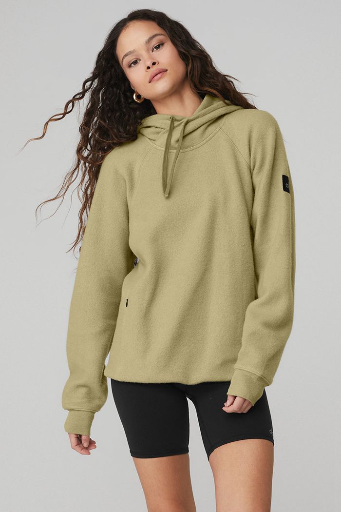 Alo Yoga The Triumph Women's Hoodie Green | WJOTDGR-40