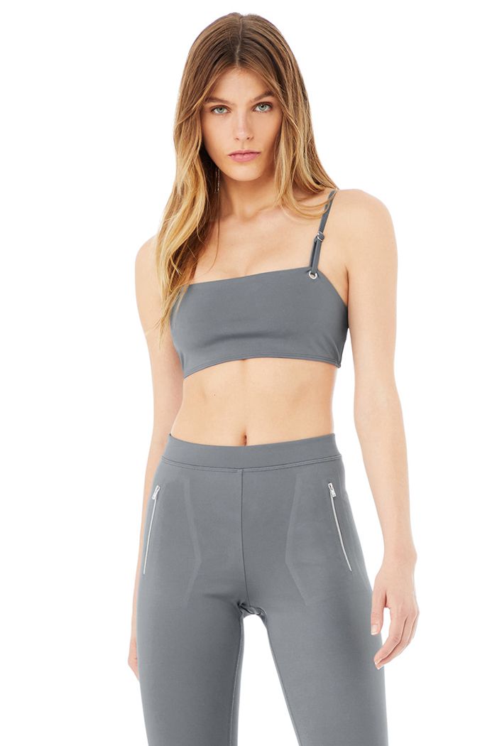 Alo Yoga Thrill Seeker Women's Bras Grey | IMQWOZV-75