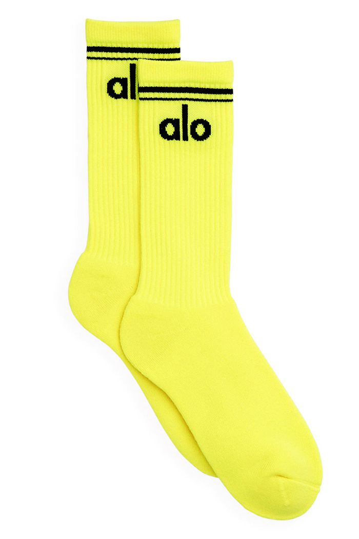 Alo Yoga Throwback Women's Socks Black | JWUYAIF-02