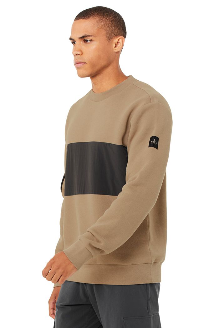 Alo Yoga Traverse Men's Pullover Dark Grey | FXWKCVO-38