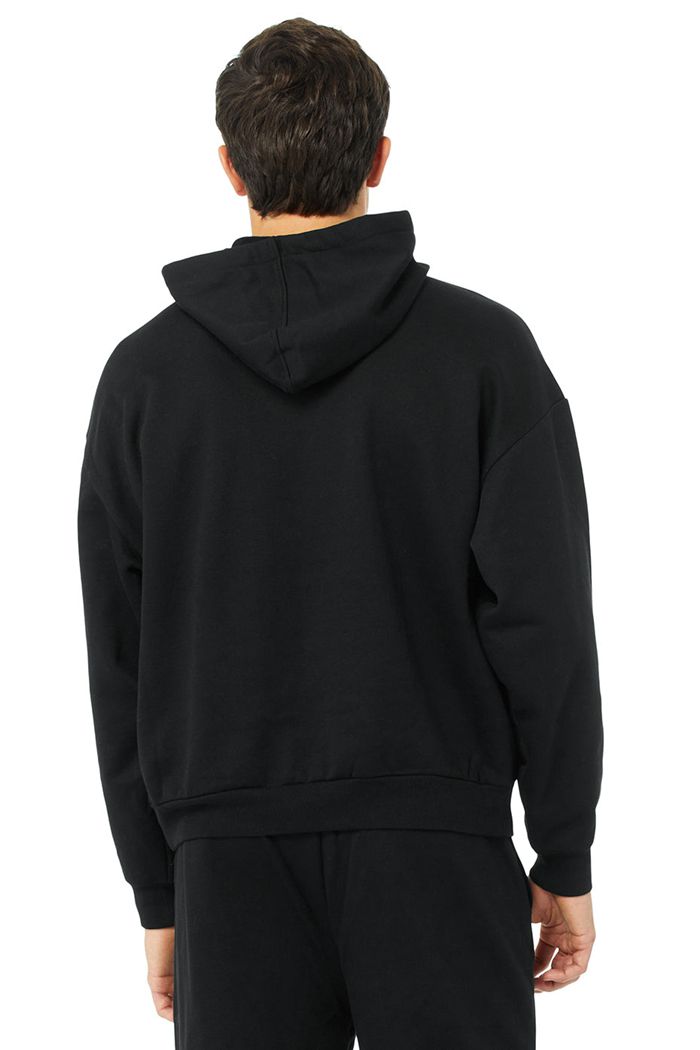 Alo Yoga Accolade Men's Hoodie Black | LNIBDAF-38