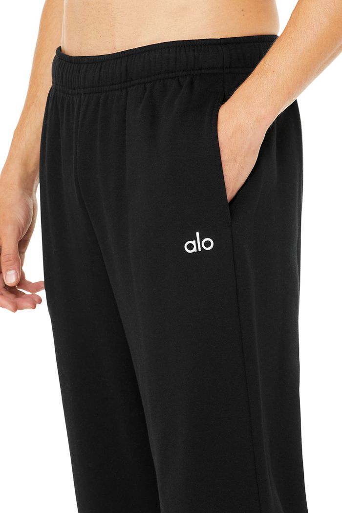 Alo Yoga Accolade Straight Leg Sweat Men's Pants Black | CFUYDMQ-72