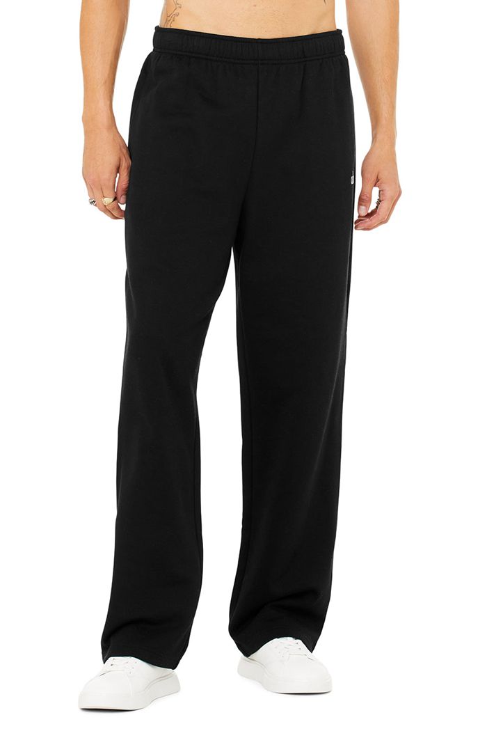 Alo Yoga Accolade Straight Leg Sweat Men\'s Pants Black | CFUYDMQ-72