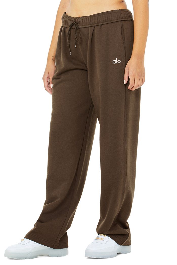 Alo Yoga Accolade Straight Leg Sweat Women's Pants Black | NGZLEPU-31