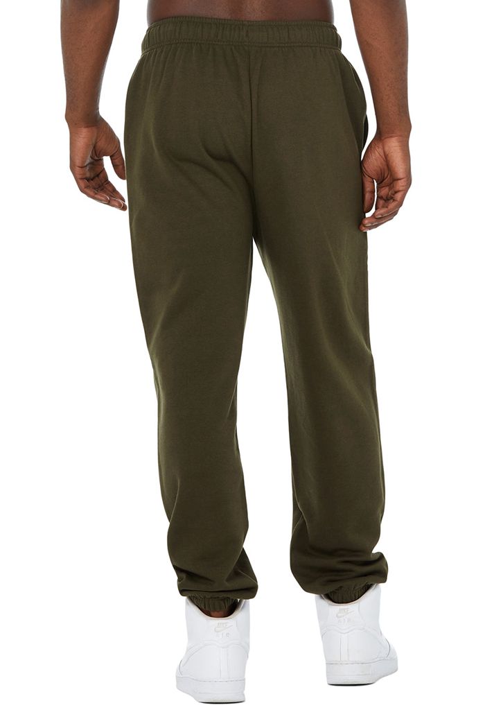 Alo Yoga Accolade Sweat Men's Pants Dark Olive | KSZVWHO-13