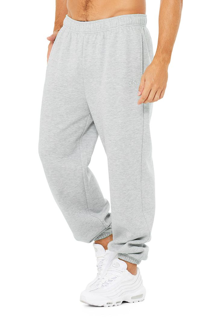 Alo Yoga Accolade Sweat Men's Pants Grey | KQUWEBO-18