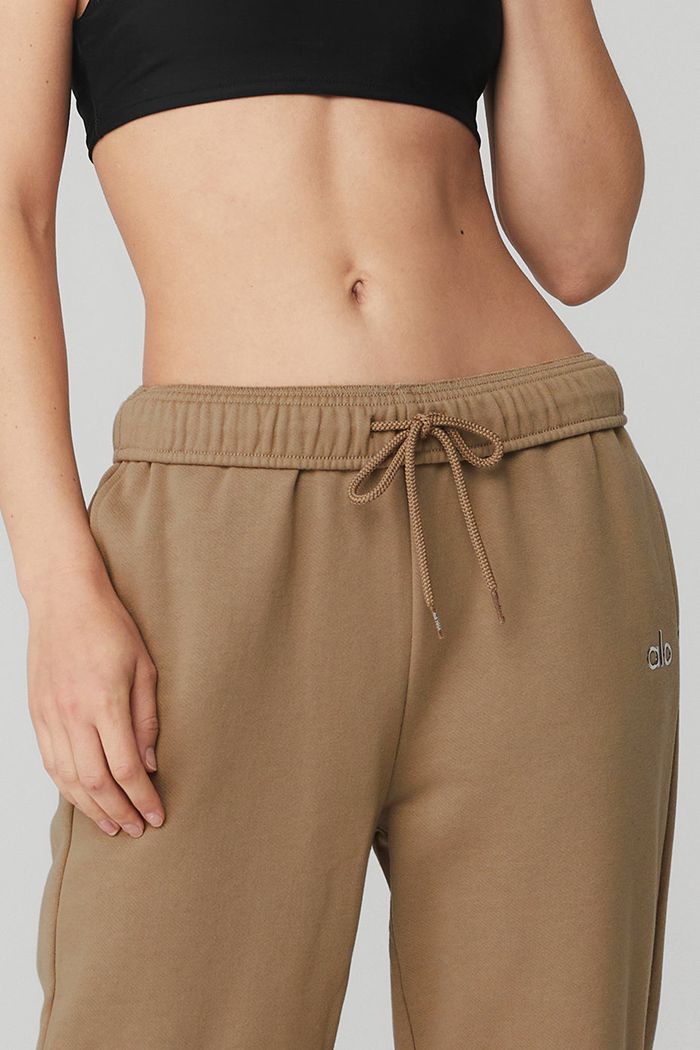 Alo Yoga Accolade Sweat Women's Pants Brown | BARKYQX-02