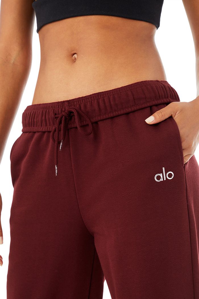 Alo Yoga Accolade Sweat Women's Pants Red | KUYVBNF-57