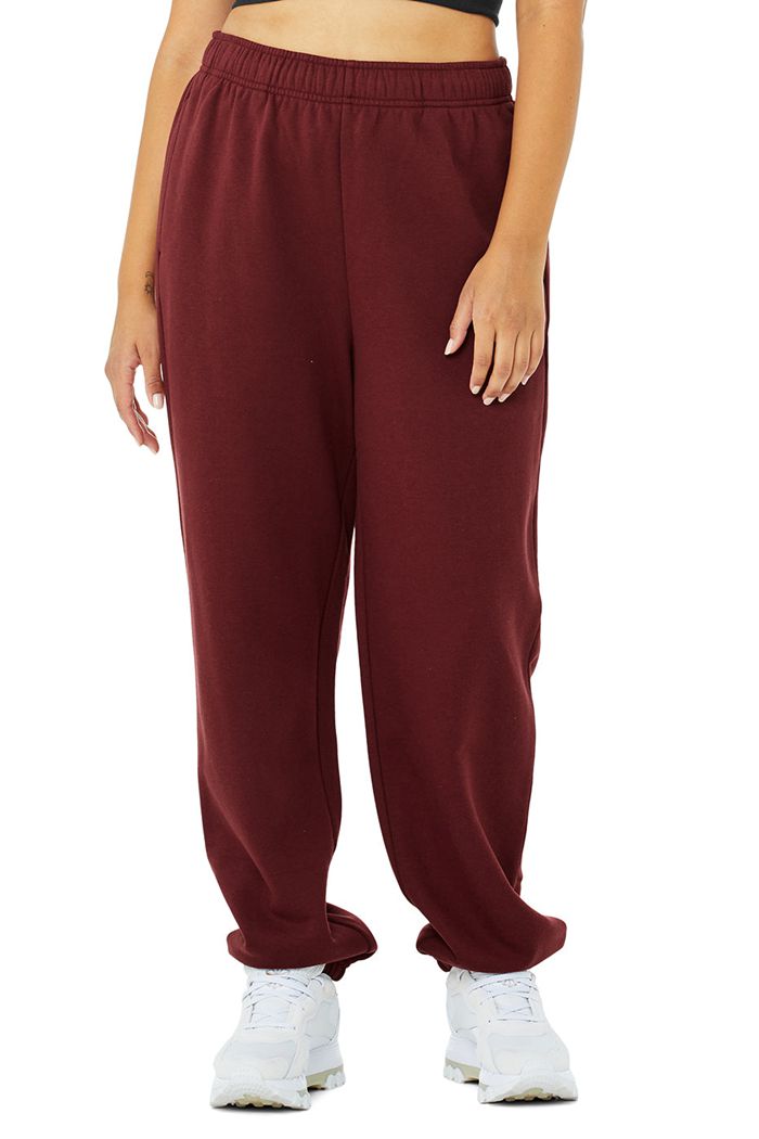 Alo Yoga Accolade Sweat Women's Pants Red | KUYVBNF-57