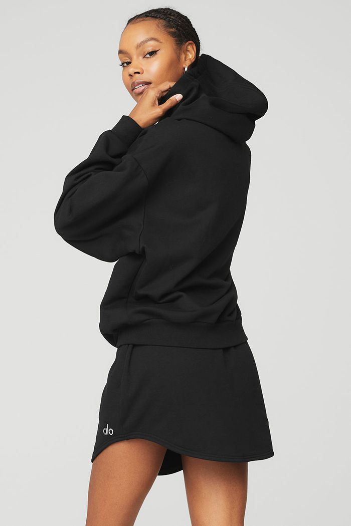 Alo Yoga Accolade Women's Hoodie Black | BTLNPOI-12