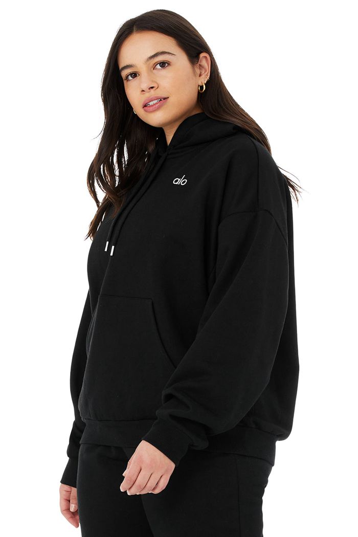 Alo Yoga Accolade Women's Hoodie Black | BTLNPOI-12