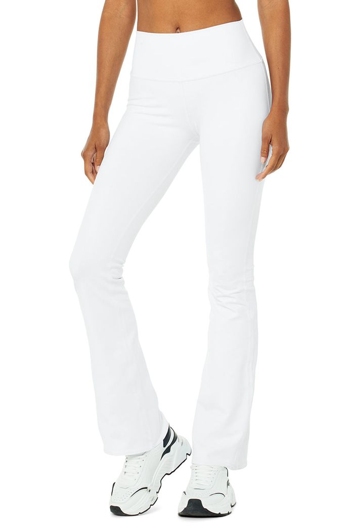 Alo Yoga Airbrush High-Waist Bootcut Women's Leggings White | UGPZEIY-32