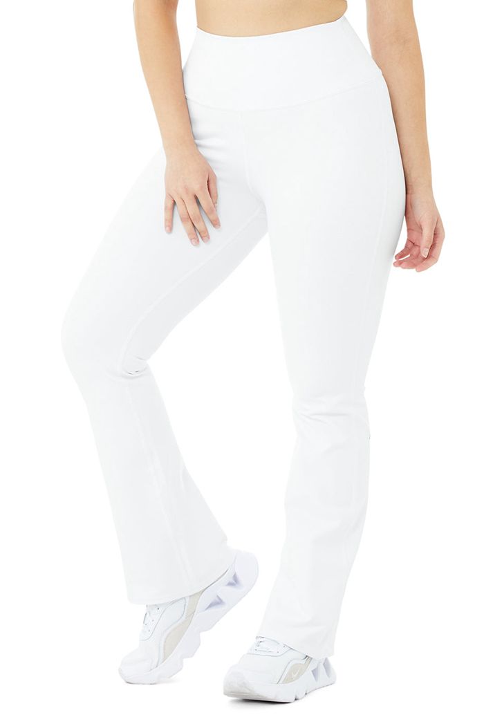 Alo Yoga Airbrush High-Waist Bootcut Women's Leggings White | UGPZEIY-32