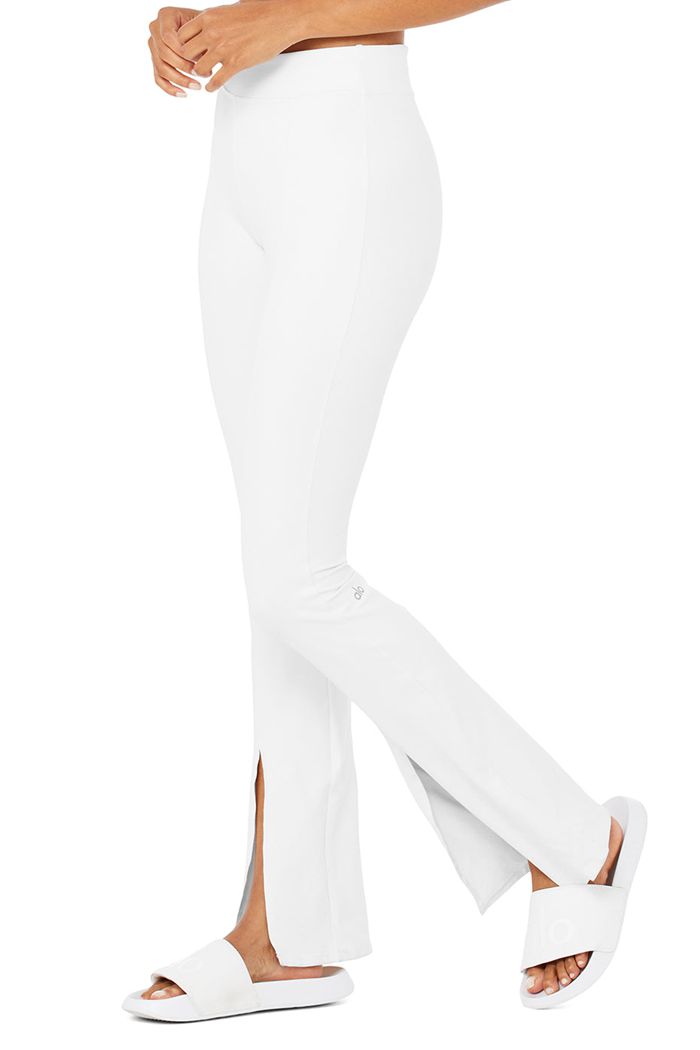 Alo Yoga Airbrush High-Waist Flutter Women's Leggings White | VICKYFE-82