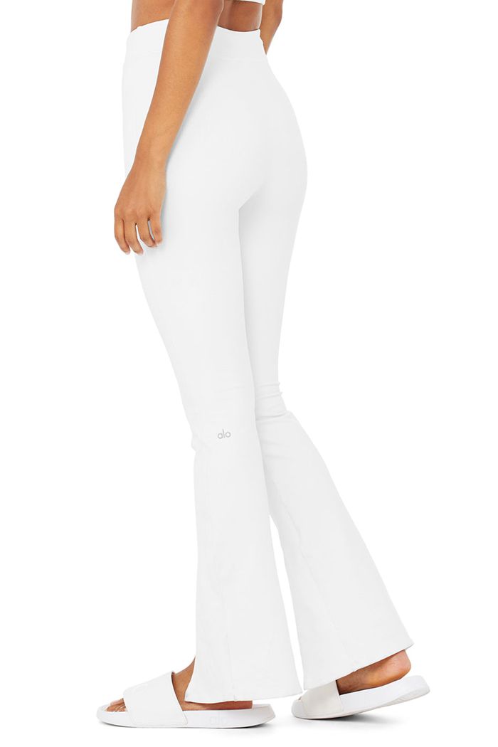 Alo Yoga Airbrush High-Waist Flutter Women's Leggings White | VICKYFE-82