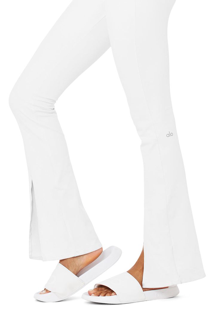 Alo Yoga Airbrush High-Waist Flutter Women's Leggings White | VICKYFE-82