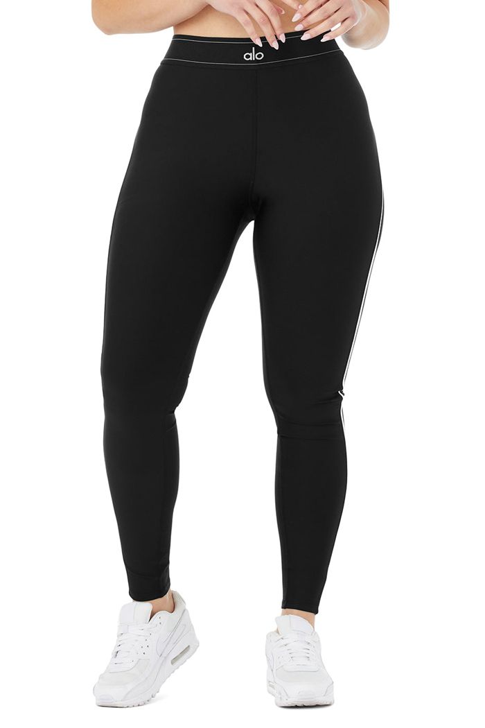 Alo Yoga Airlift High-Waist Suit Up Women's Leggings Black | CAIVQOD-46