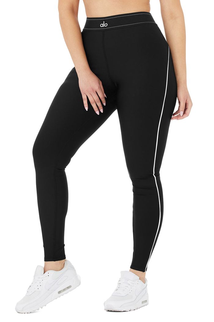 Alo Yoga Airlift High-Waist Suit Up Women's Leggings Black | CAIVQOD-46