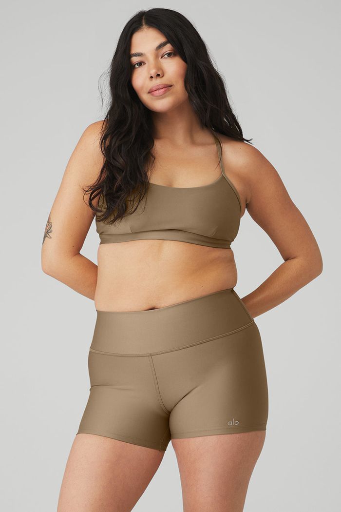 Alo Yoga Airlift Intrigue Women's Bras Brown | DRLPNKT-81