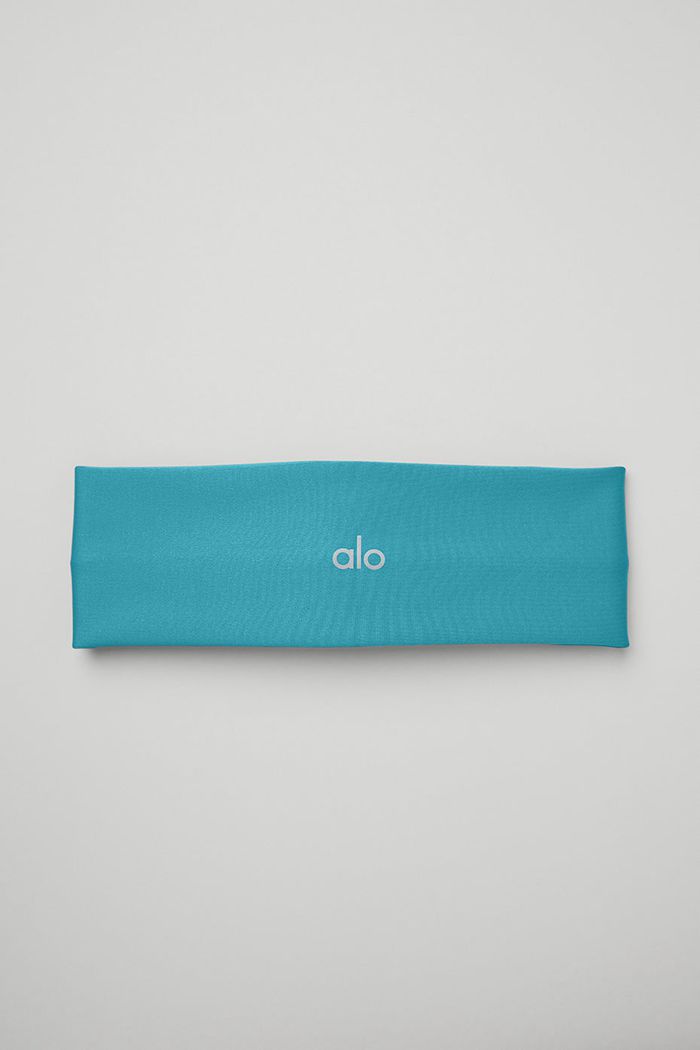 Alo Yoga Airlift Women's Headband Blue | XYOCIPK-15