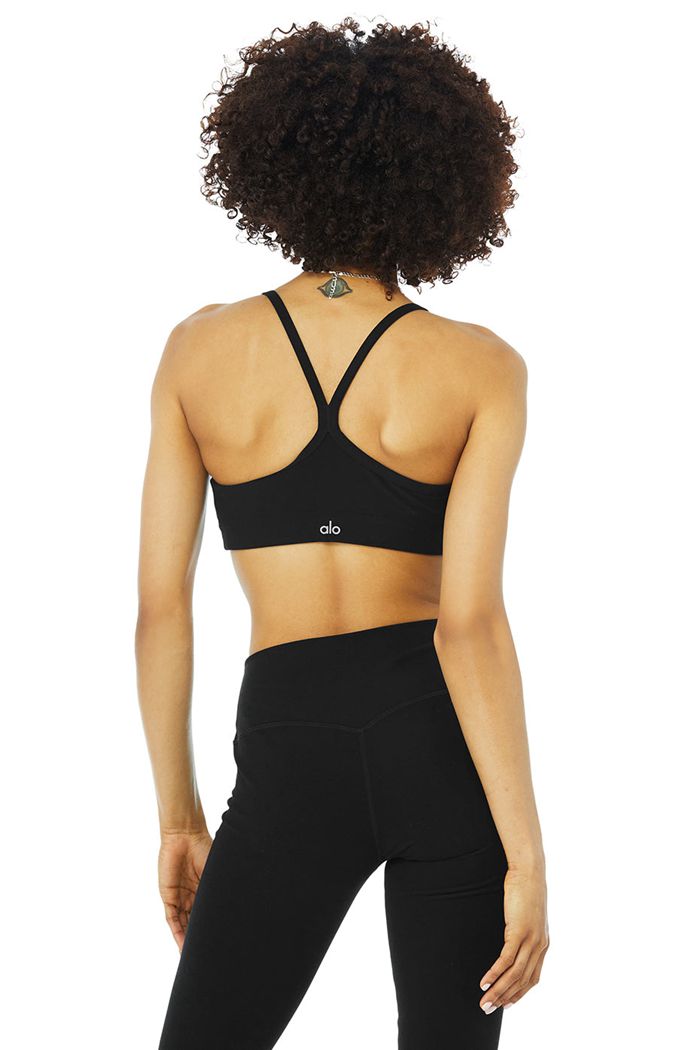 Alo Yoga Alosoft Gratitude Women's Bras Black | MKFZQVH-27