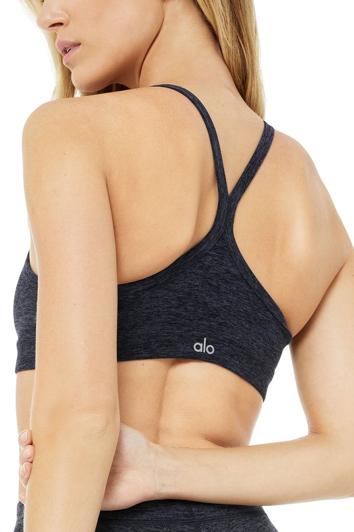 Alo Yoga Alosoft Gratitude Women's Bras Navy | YMXIEVS-09