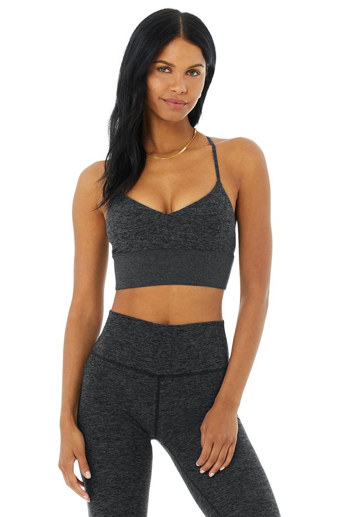 Alo Yoga Alosoft Lavish Women\'s Bras Dark Grey | YUPASRT-79