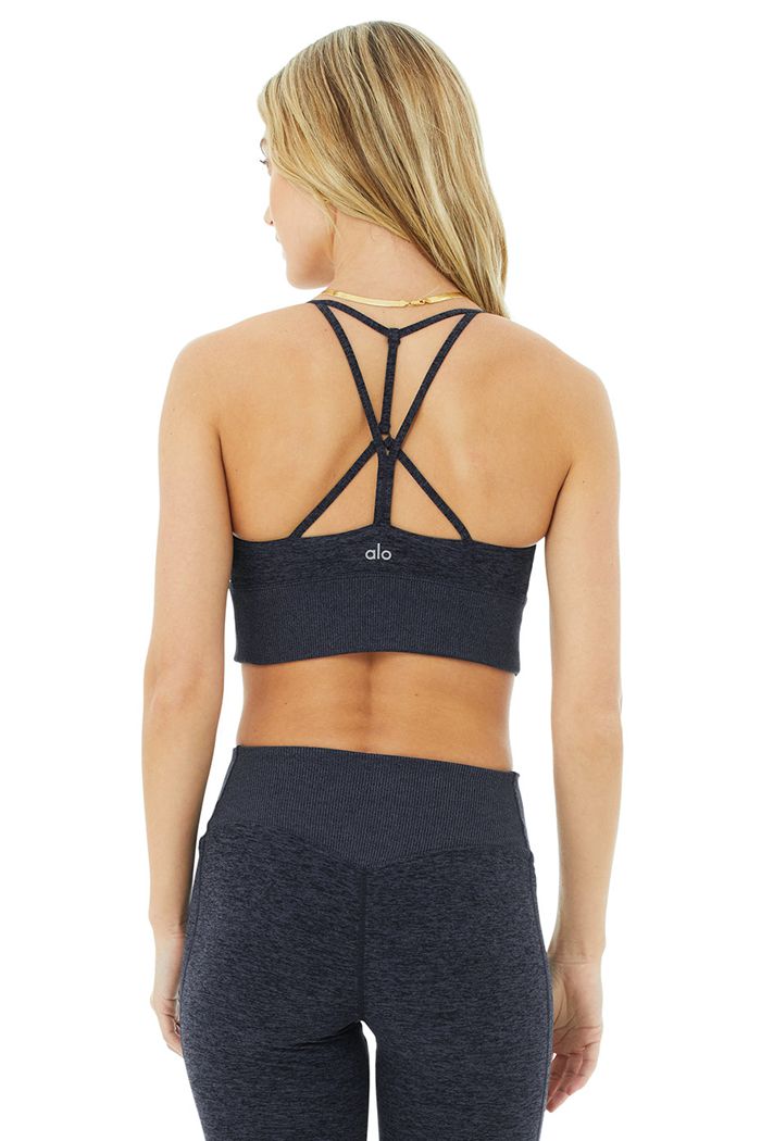 Alo Yoga Alosoft Lavish Women's Bras Navy | OQCUERF-53