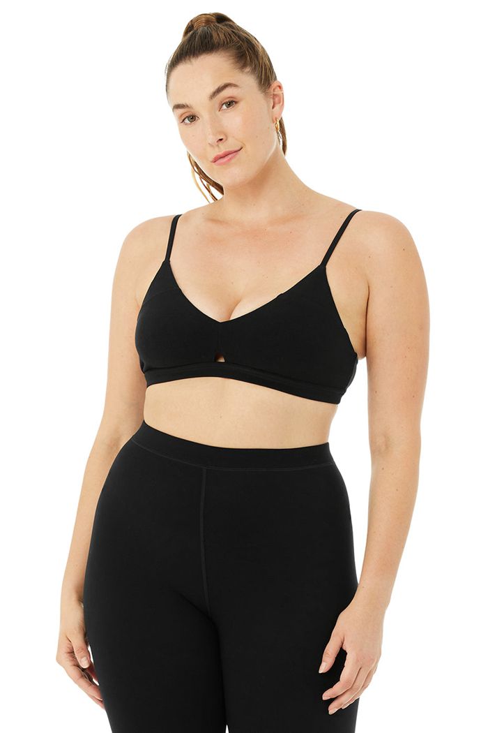 Alo Yoga Alosoft Lounge Women's Bras Black | CZBWHYL-26