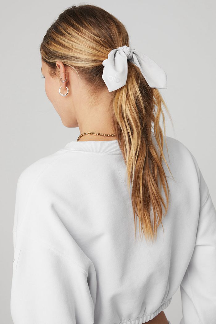 Alo Yoga Alosoft Rhythm Women's Scrunchie White | PAGKDQZ-92