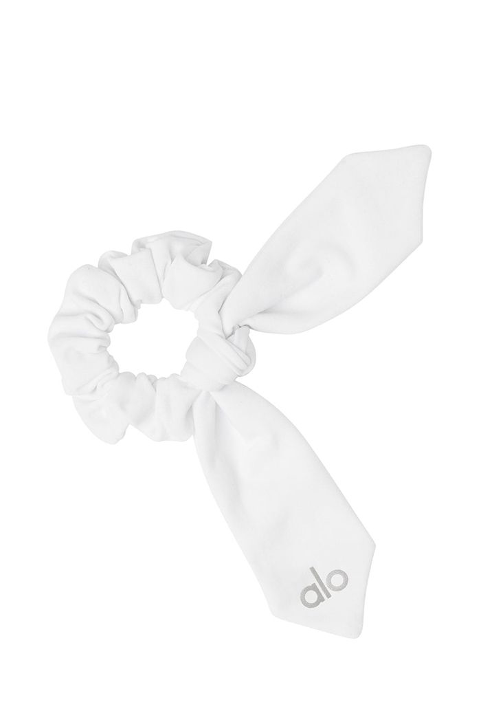 Alo Yoga Alosoft Rhythm Women\'s Scrunchie White | PAGKDQZ-92