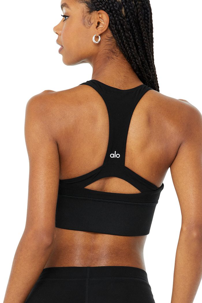 Alo Yoga Alosoft Serenity Women's Bras Black | PITFMLU-96