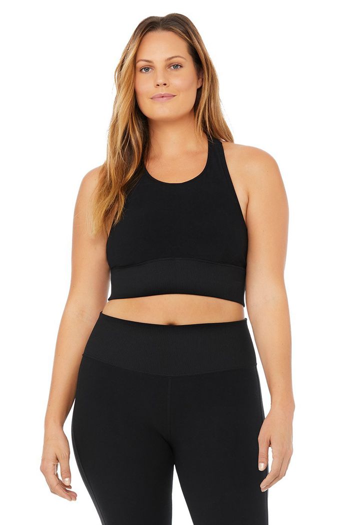 Alo Yoga Alosoft Serenity Women's Bras Black | PITFMLU-96