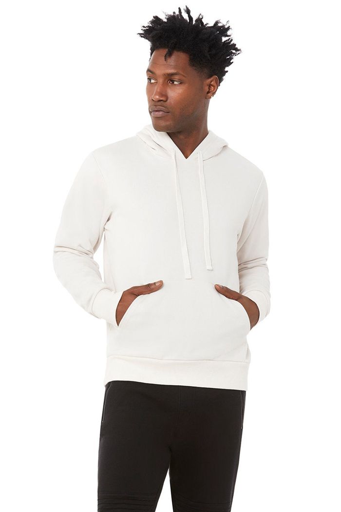 Alo Yoga Caliber Men's Hoodie Beige | LXRONZI-20