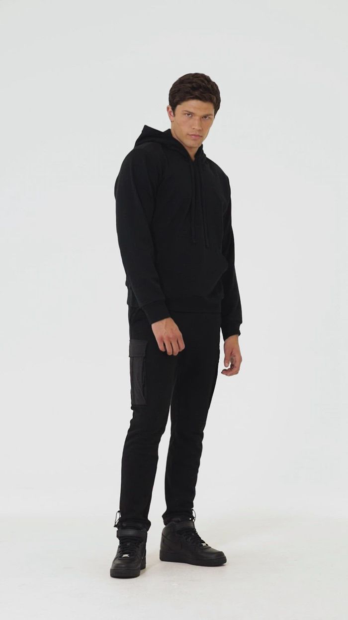 Alo Yoga Caliber Men's Hoodie Black | KXWYQNS-37