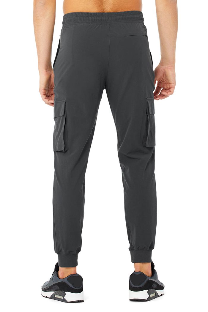 Alo Yoga Cargo Division Field Men's Pants Dark Grey | YZHCKBV-85