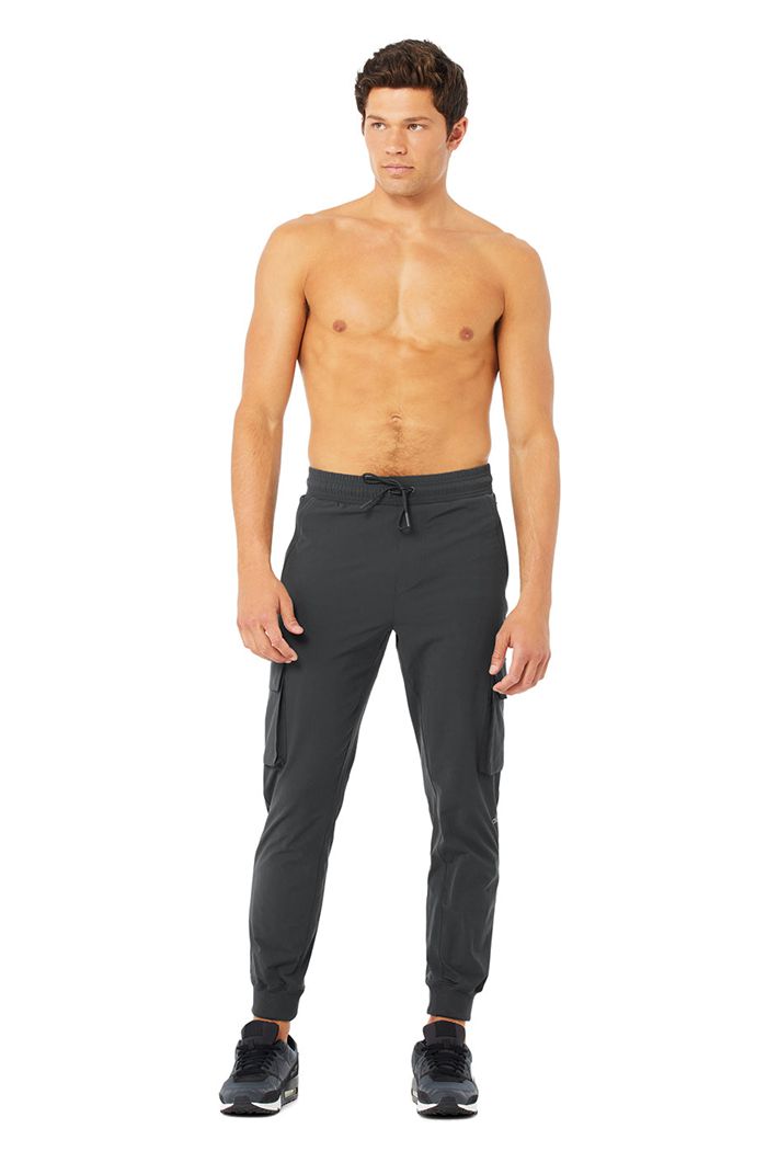 Alo Yoga Cargo Division Field Men's Pants Dark Grey | YZHCKBV-85