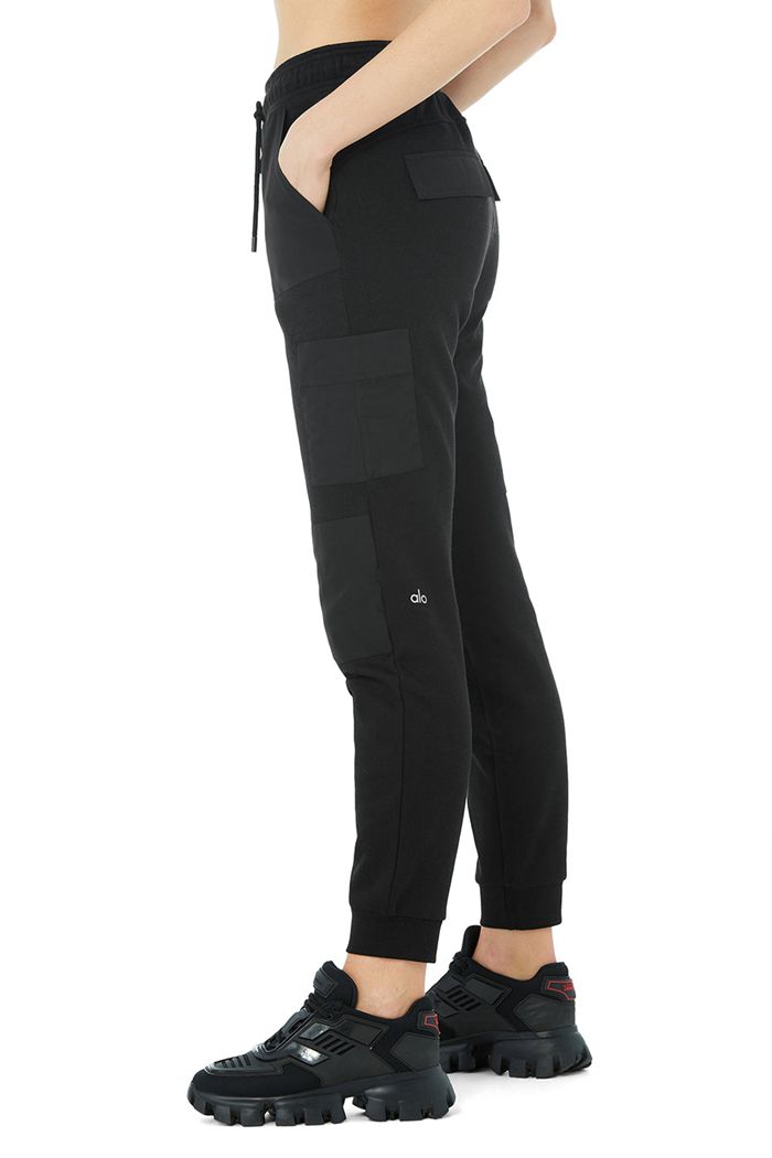 Alo Yoga Cargo Jogger Women's Pants Black | BUQSXZN-20